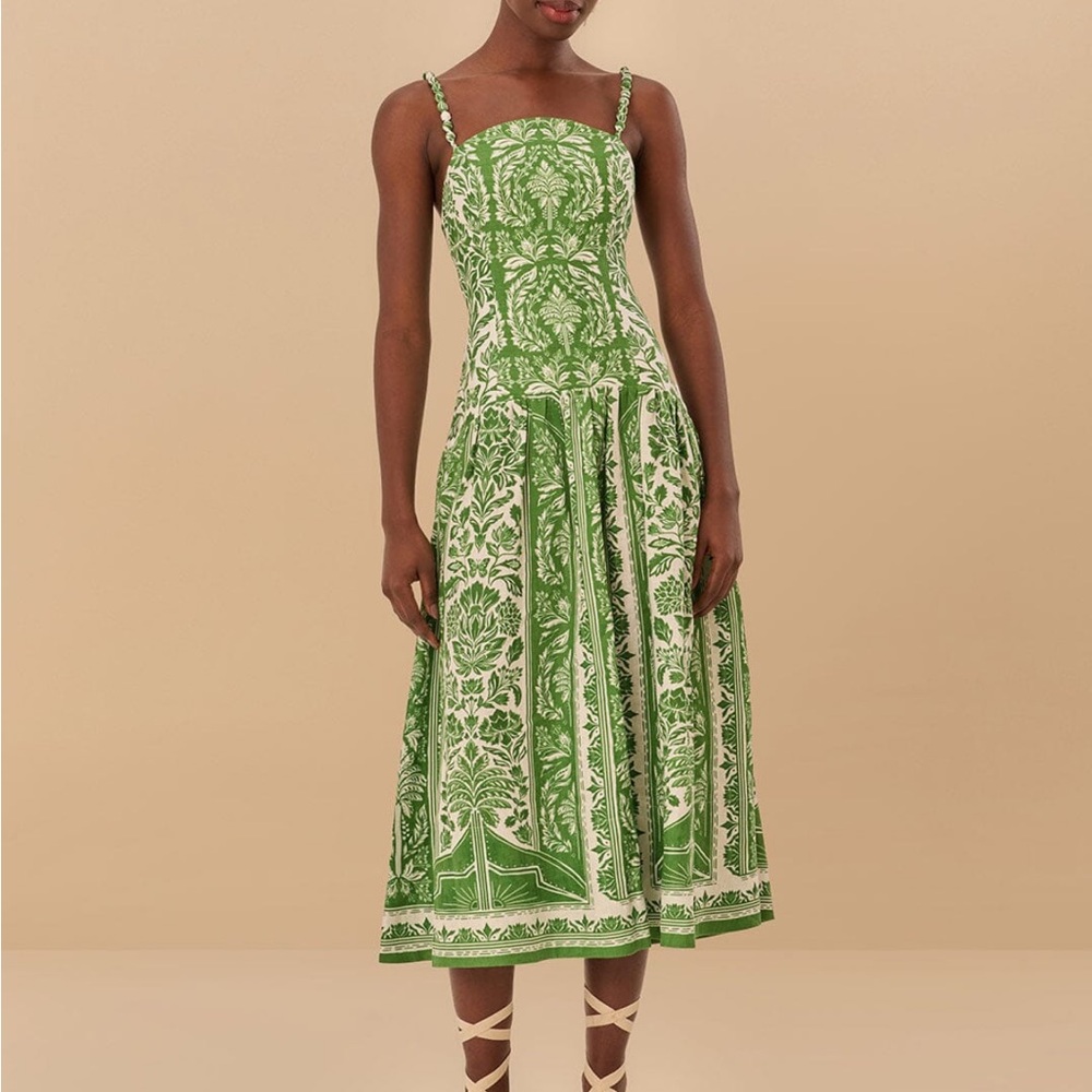 FARM Rio Linen Midi Dress